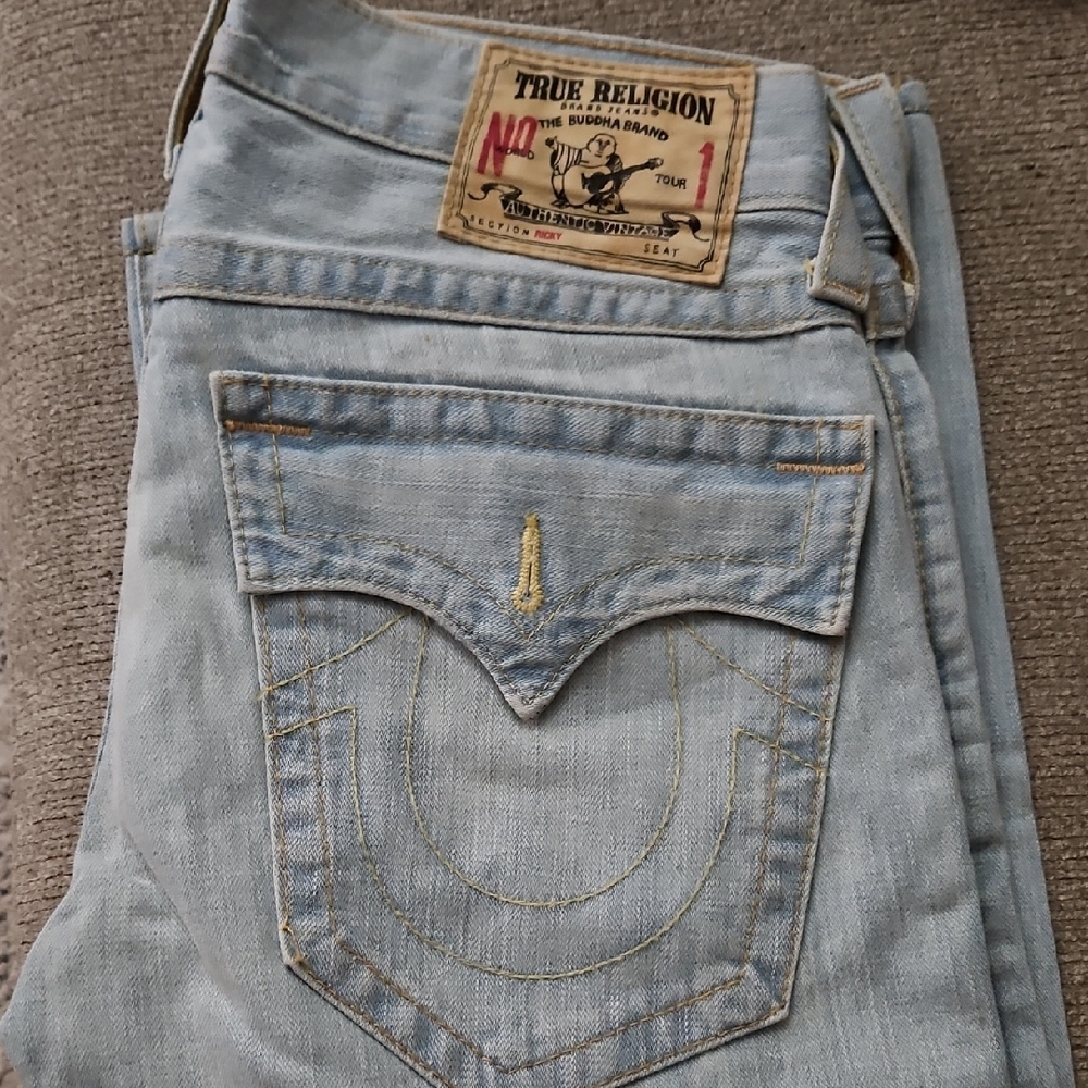True Religion Light Wash Denim Jeans